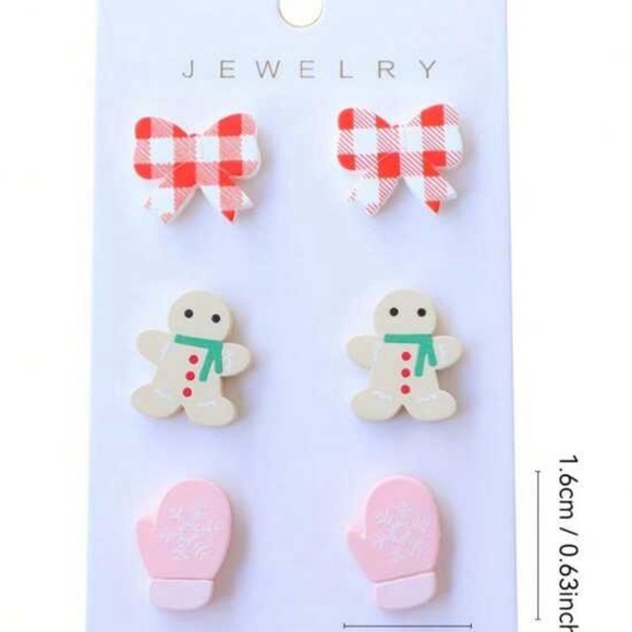 Winter themed 3 pair earrings - Picture 2 of 2